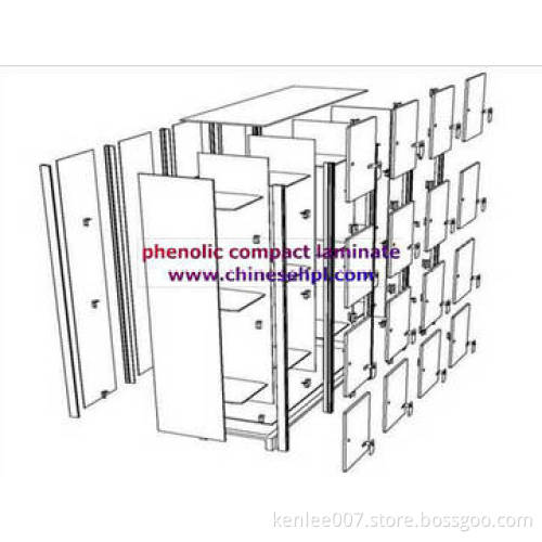 LIJIE 3 doors school waterproof compact laminate locker